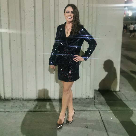 Sequin tuxedo dress! - Picture 1 of 7